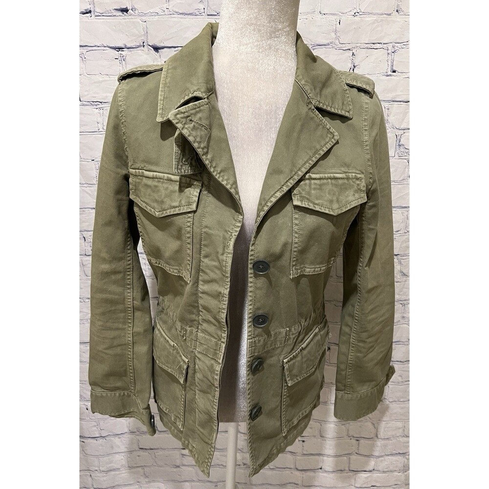 Madewell Outbound Jacket Women’s Desert Olive Green Pockets Button Front XS - Picture 2 of 11